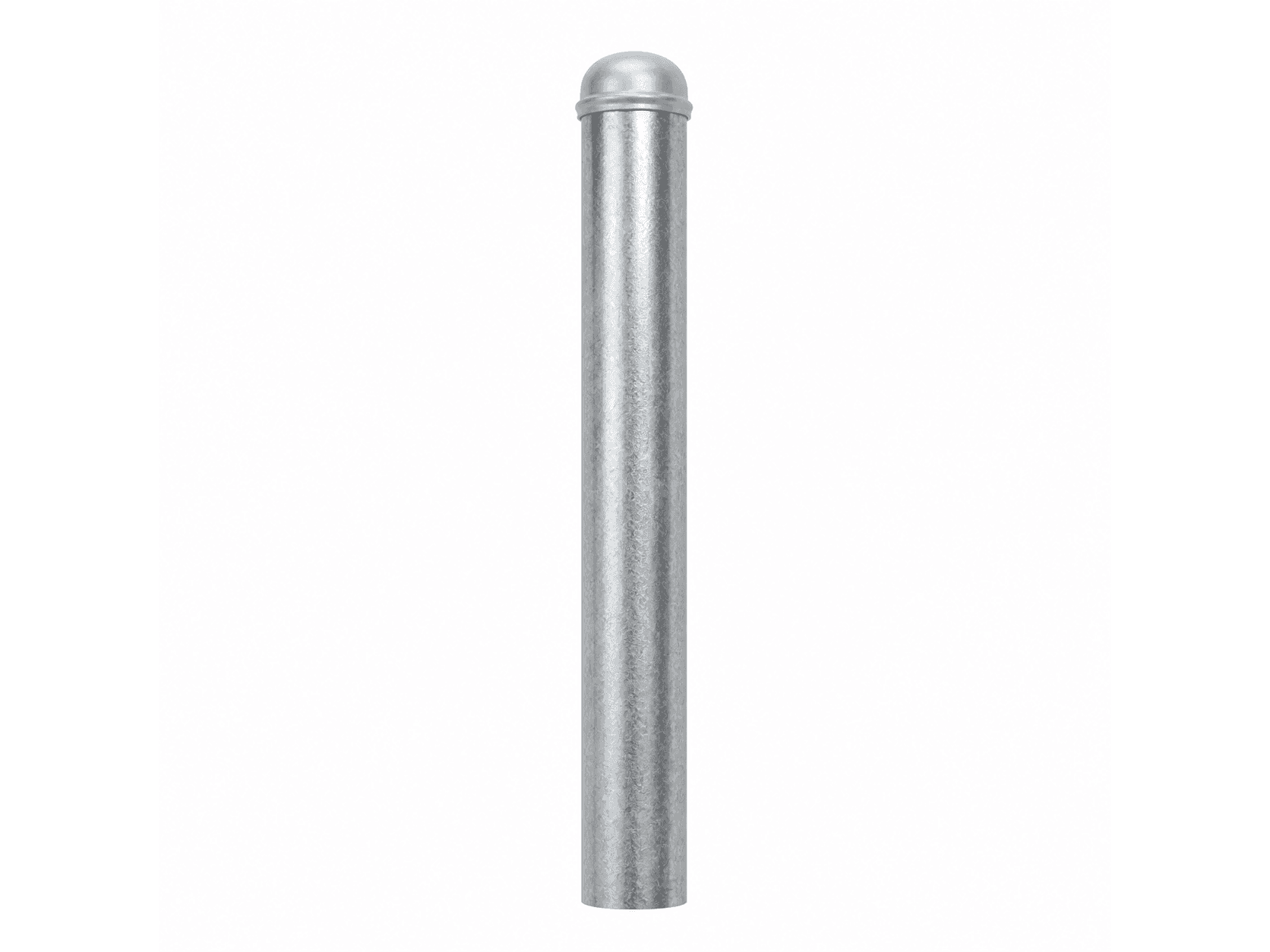 Round galvanized steel fence post with rounded cap available from Capital Lumber in Boise