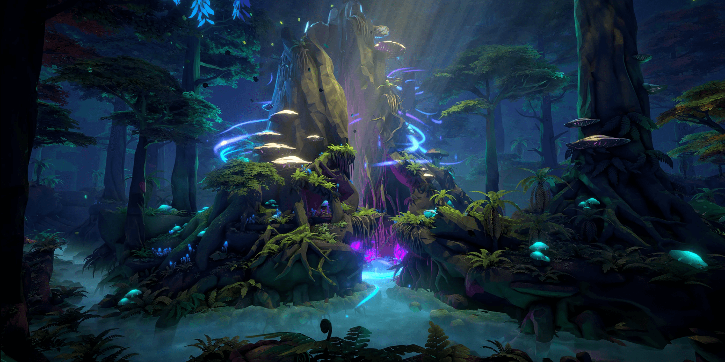 Hero Image. A dark magical forest.