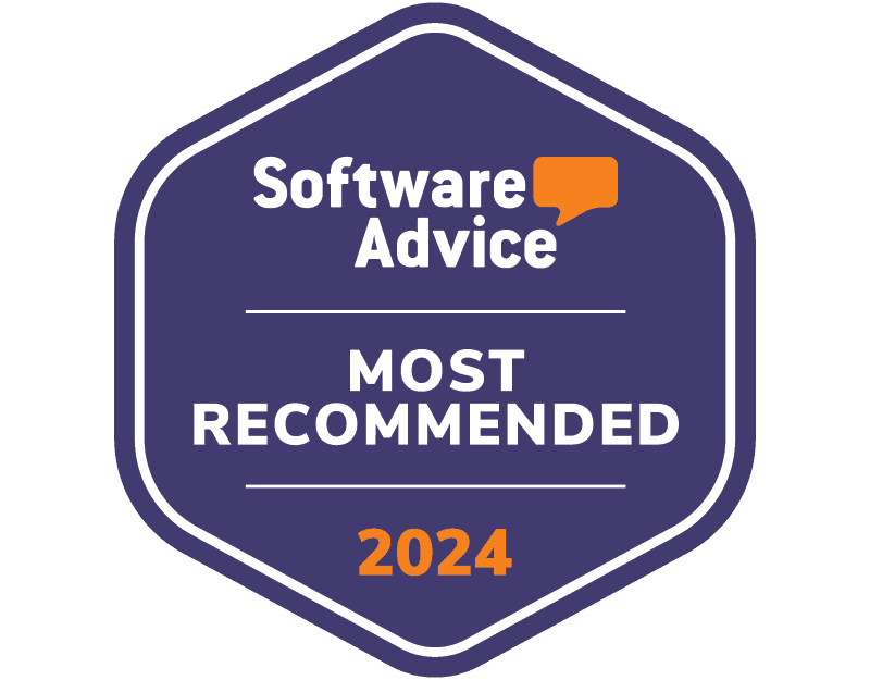 Software Advice Most Recommended 2024 award.