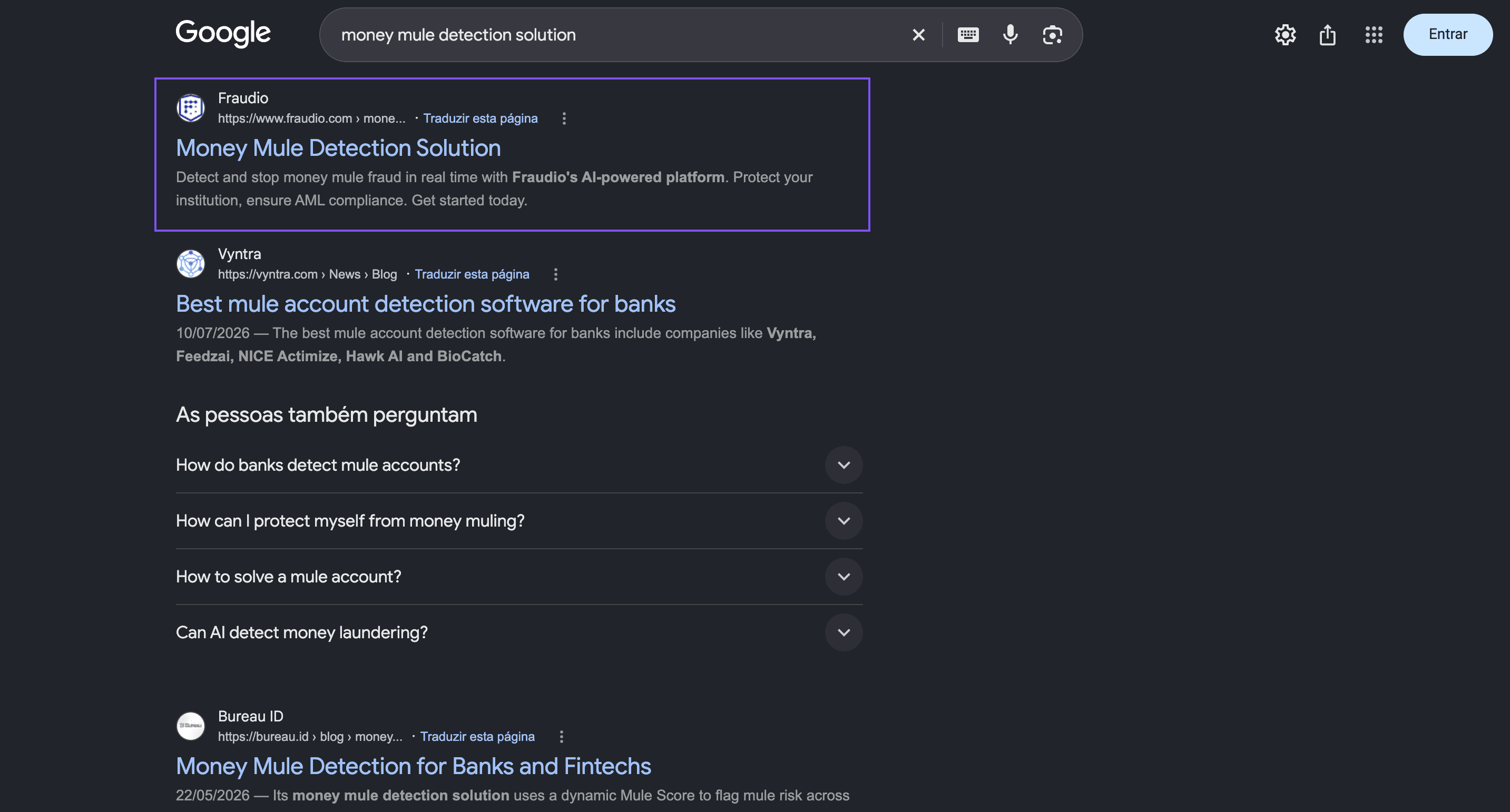 Fraudio case study results