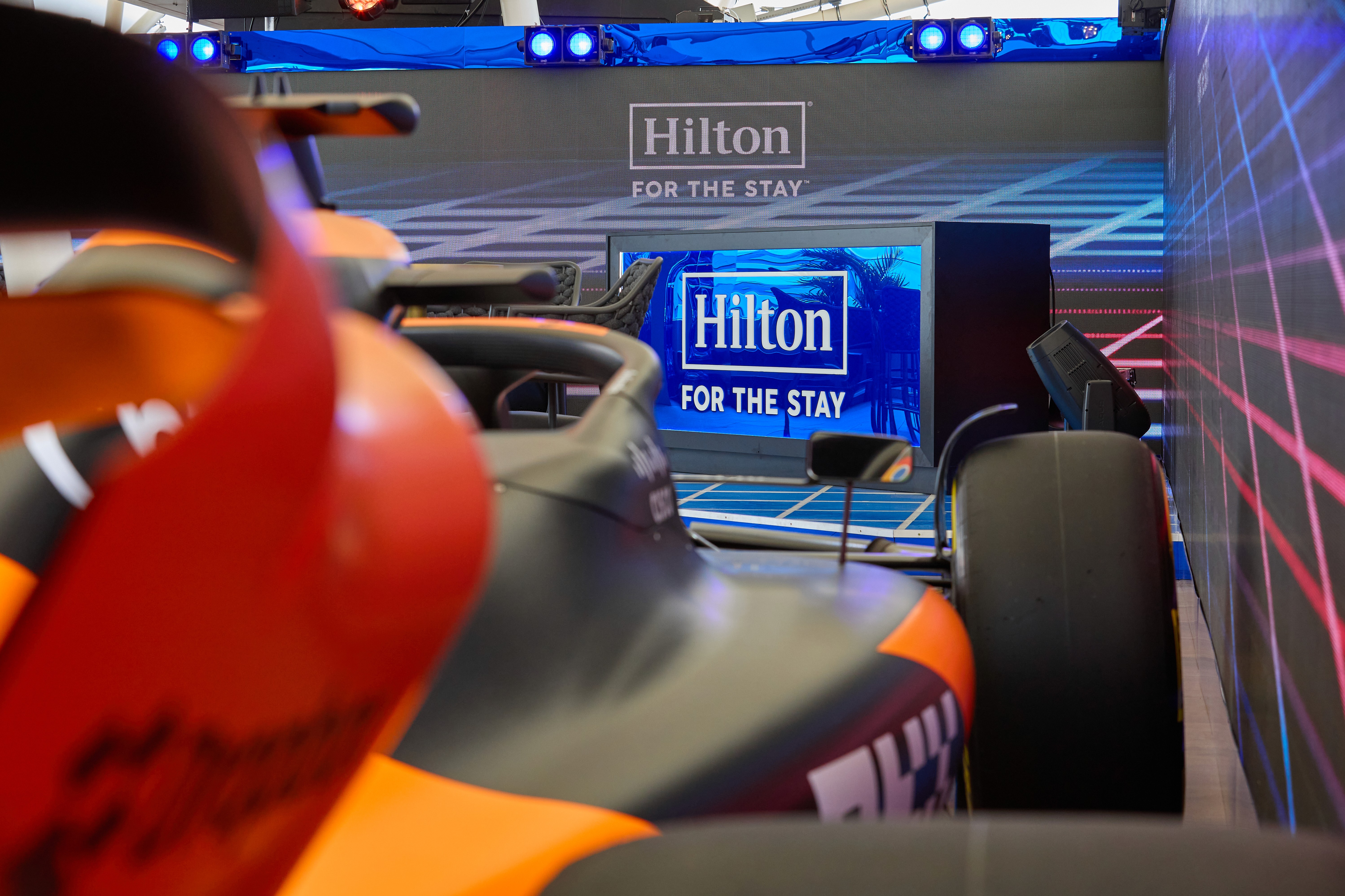 Formula 1 car at Hilton Silverstone British Grand Prix – Formula 1 event photography.