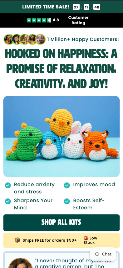 The Woobles landing page