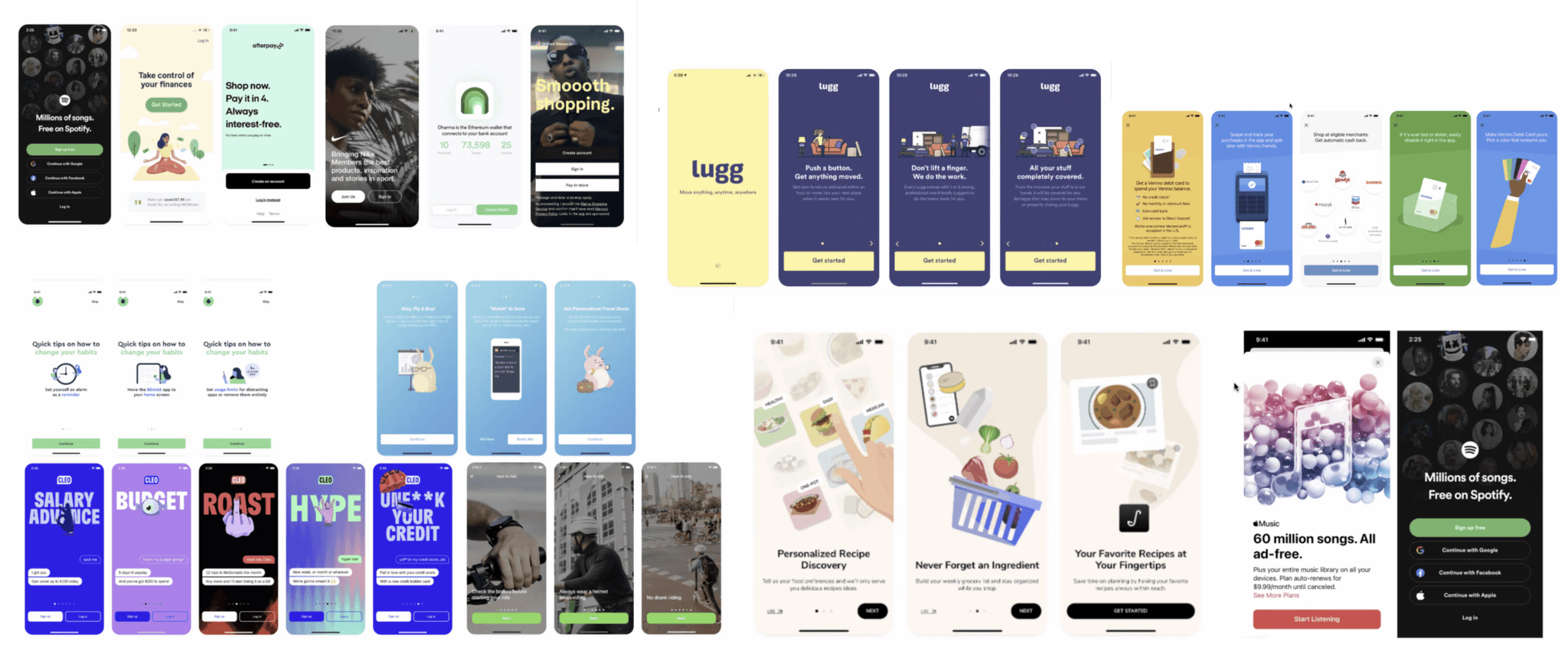 Benchmark comparison of onboarding processes from different industries.