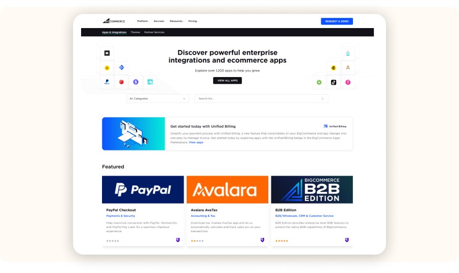 BigCommerce marketplace app