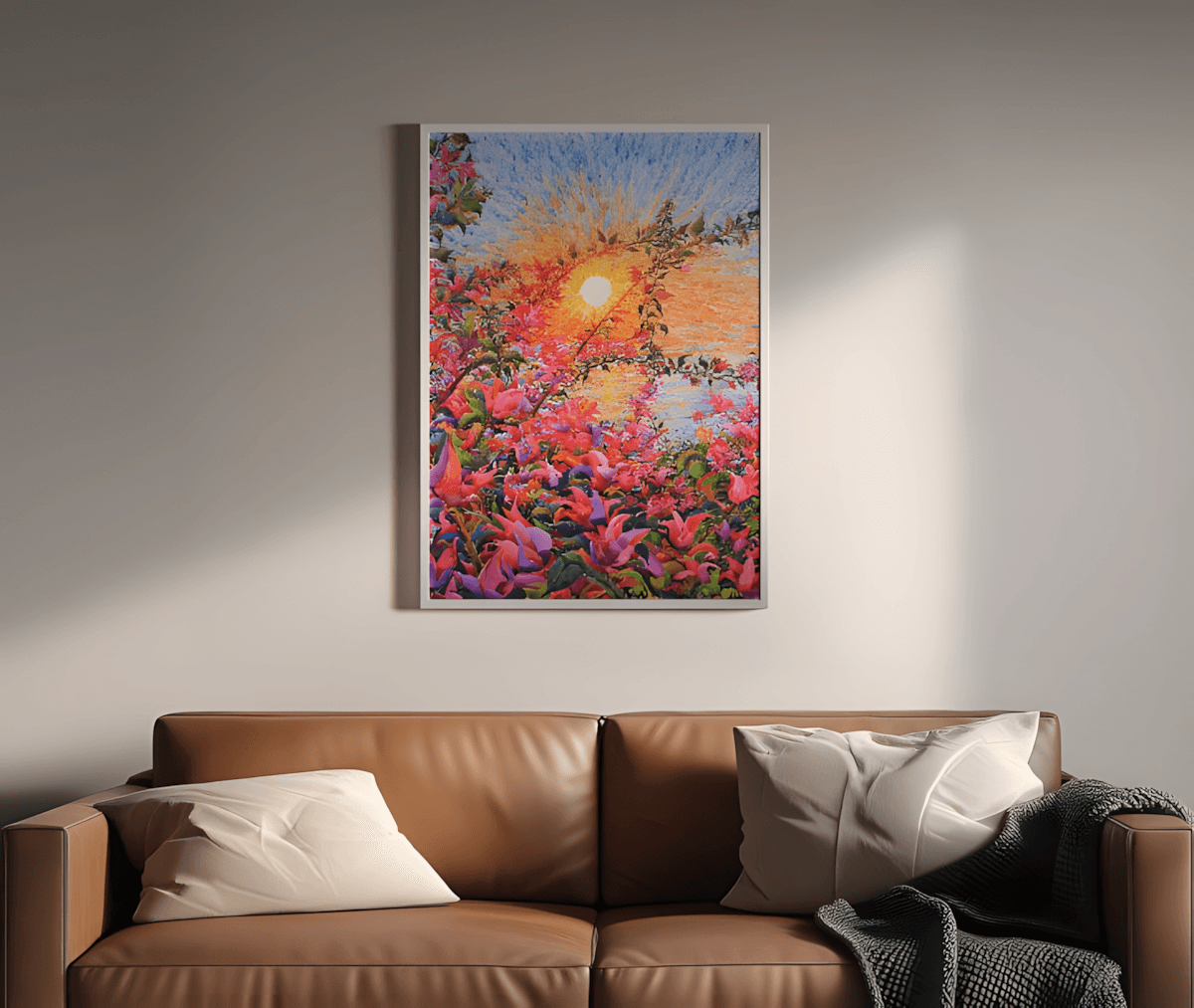 premium art poster and canvas prints, with originals available, from QART , of the artwork " Bougenvilla Flowers "