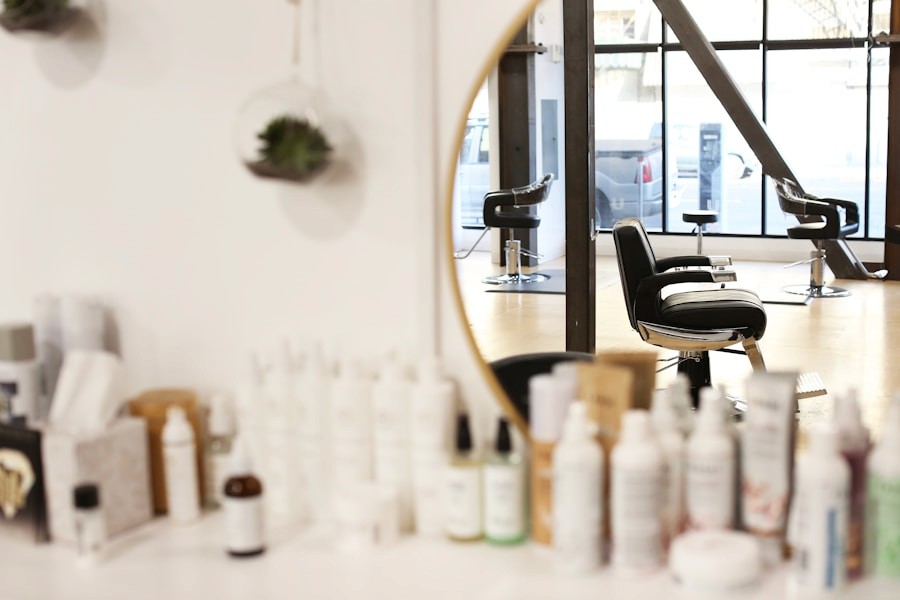 Bright minimalist hair salon