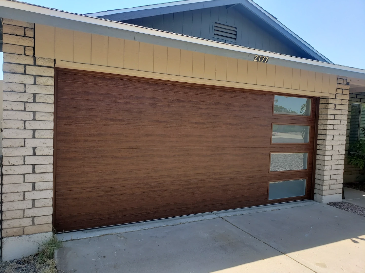 New, professionally installed garage door