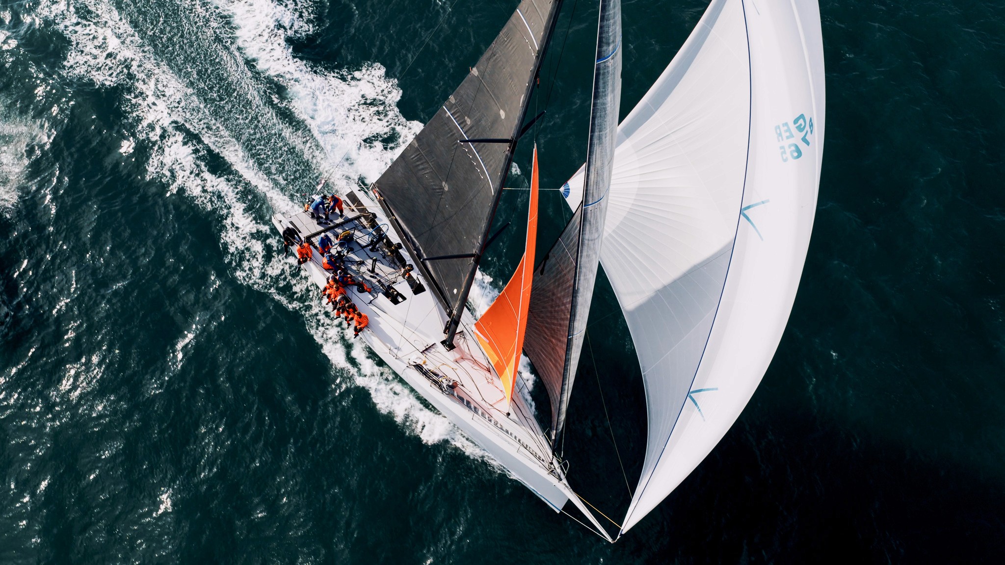 Yacht racing production still