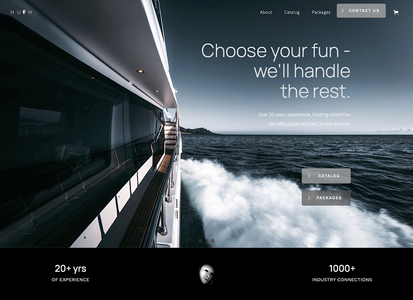 A yacht sailing through the ocean.