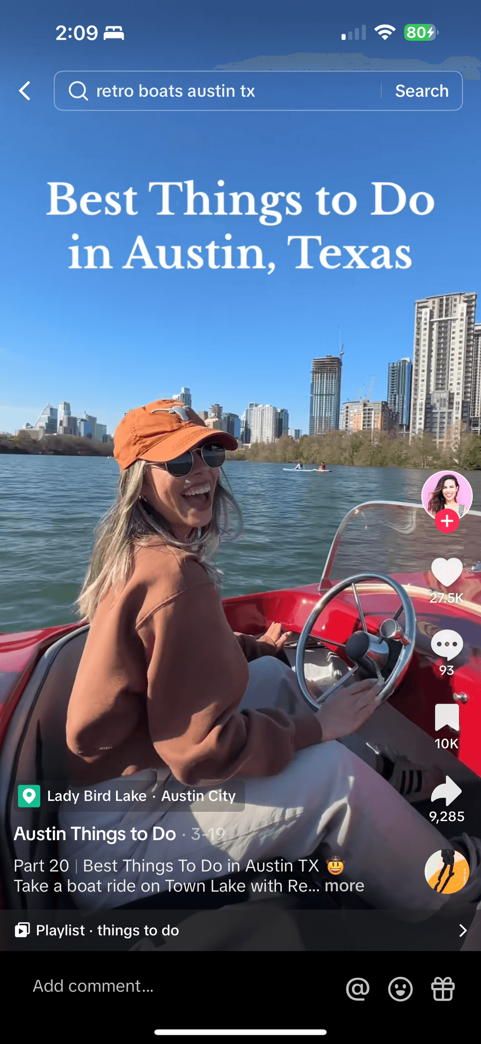 tiktok screenshot best things to do in austin, texas