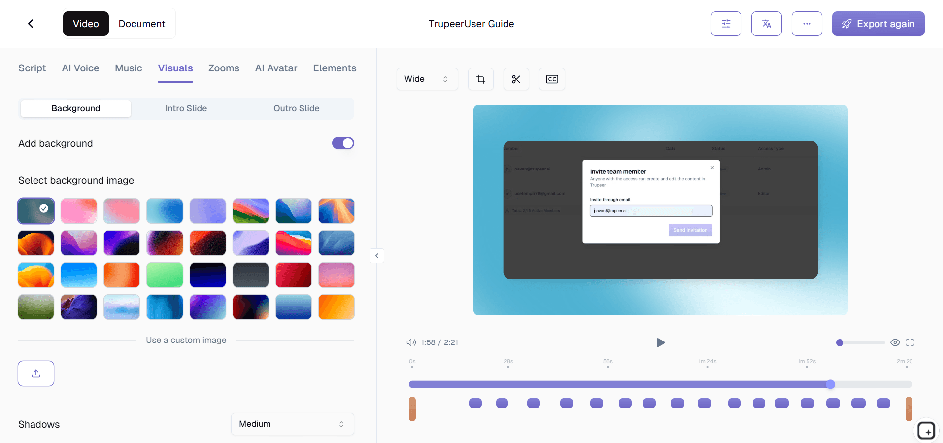 Template Application and Customization