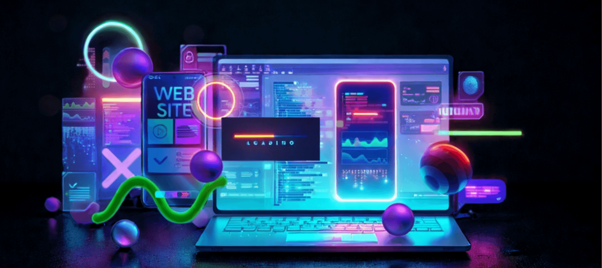 Sample website on desktop, mobile, tablet, created by Helix Studio showing homepage layout