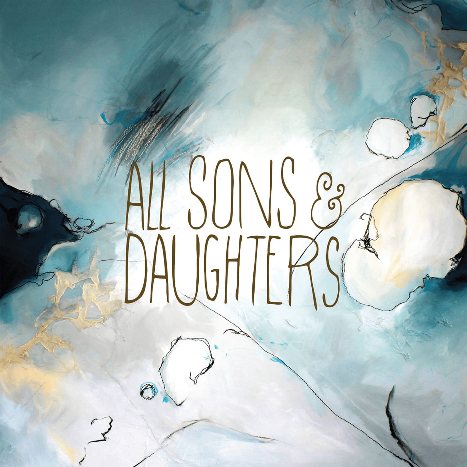 Album artwork for "Great Are You Lord" by All Sons & Daughters: abstract blue and white background, band name in large thin capitals at center.
