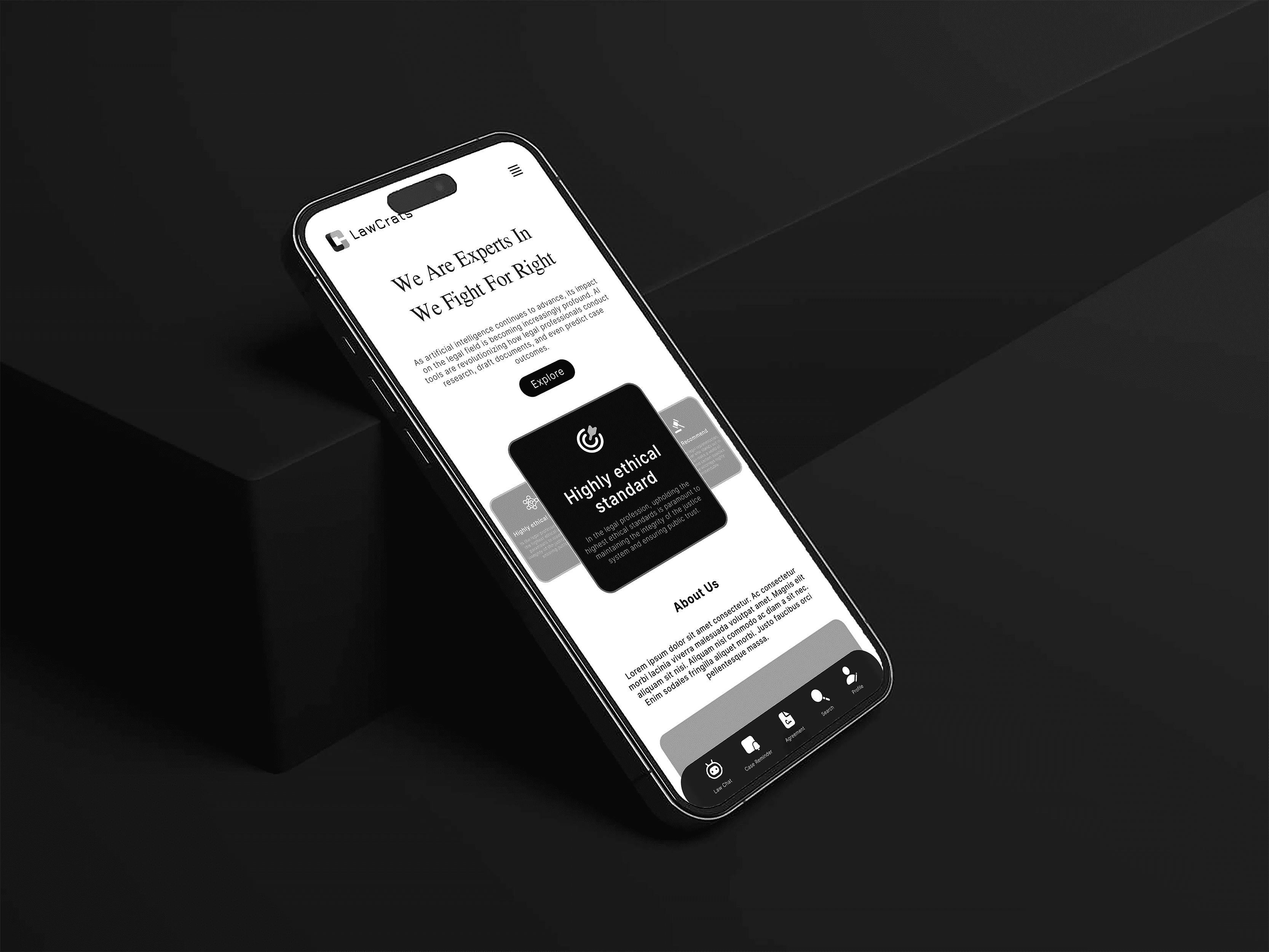 LawCrats- Mobile Screens