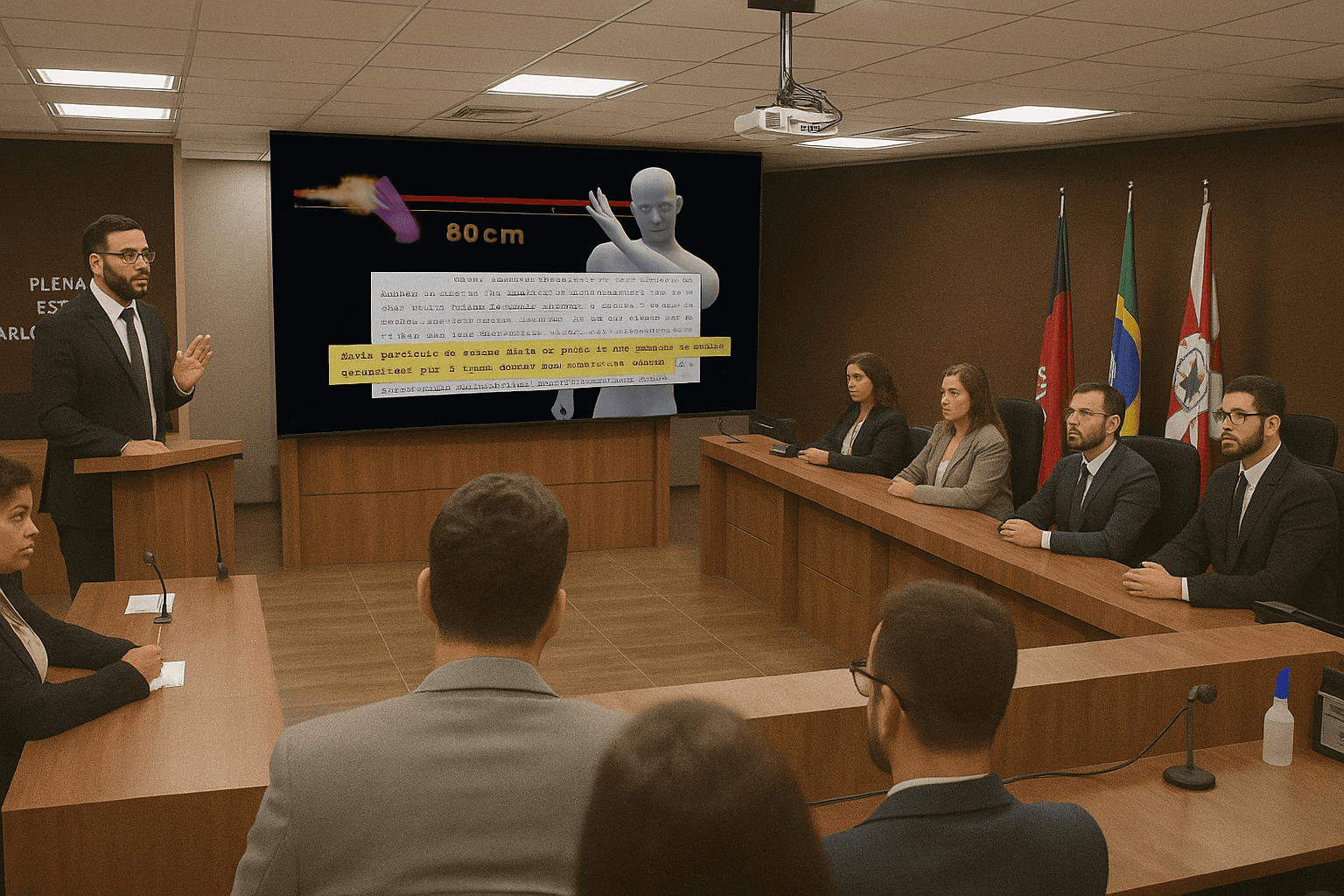 Apresentação de Infografia Jurídica em plenário