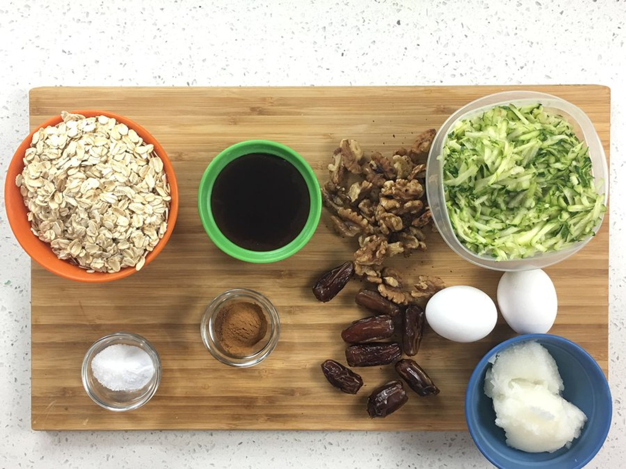 ingredients for pumpkin spiced zucchini muffins
