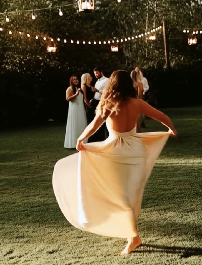 Evening celebration glowing with soft ambient light