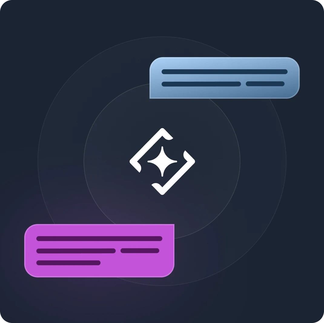 Illustration showing team members connected in real time.