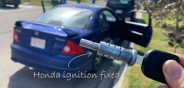 honda ignition fixed by carkeyaction in calgary