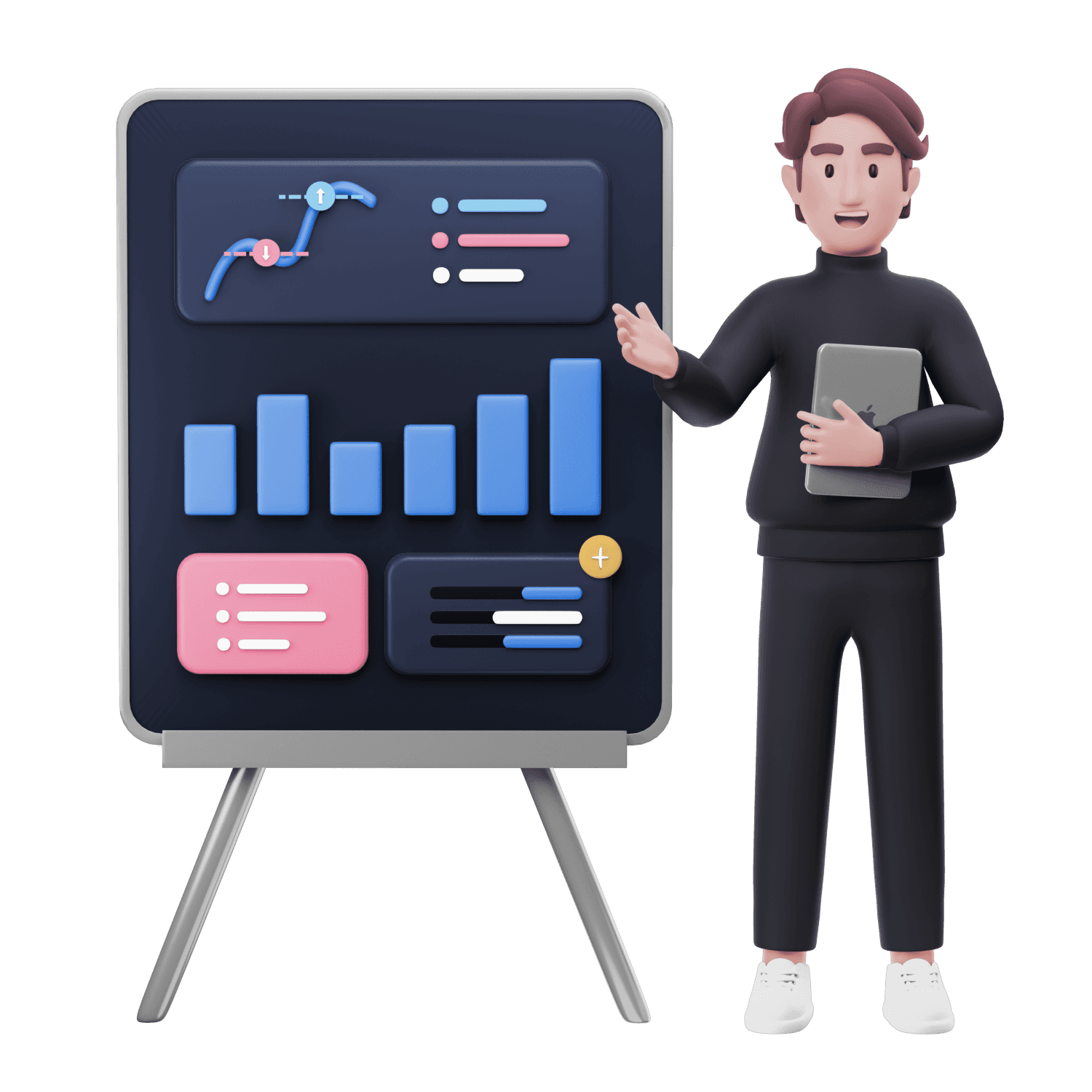 תמונה של איש עובד על עיצוב