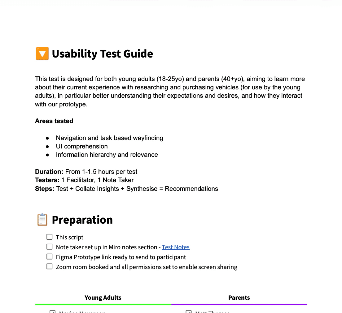 Cover page of test guide