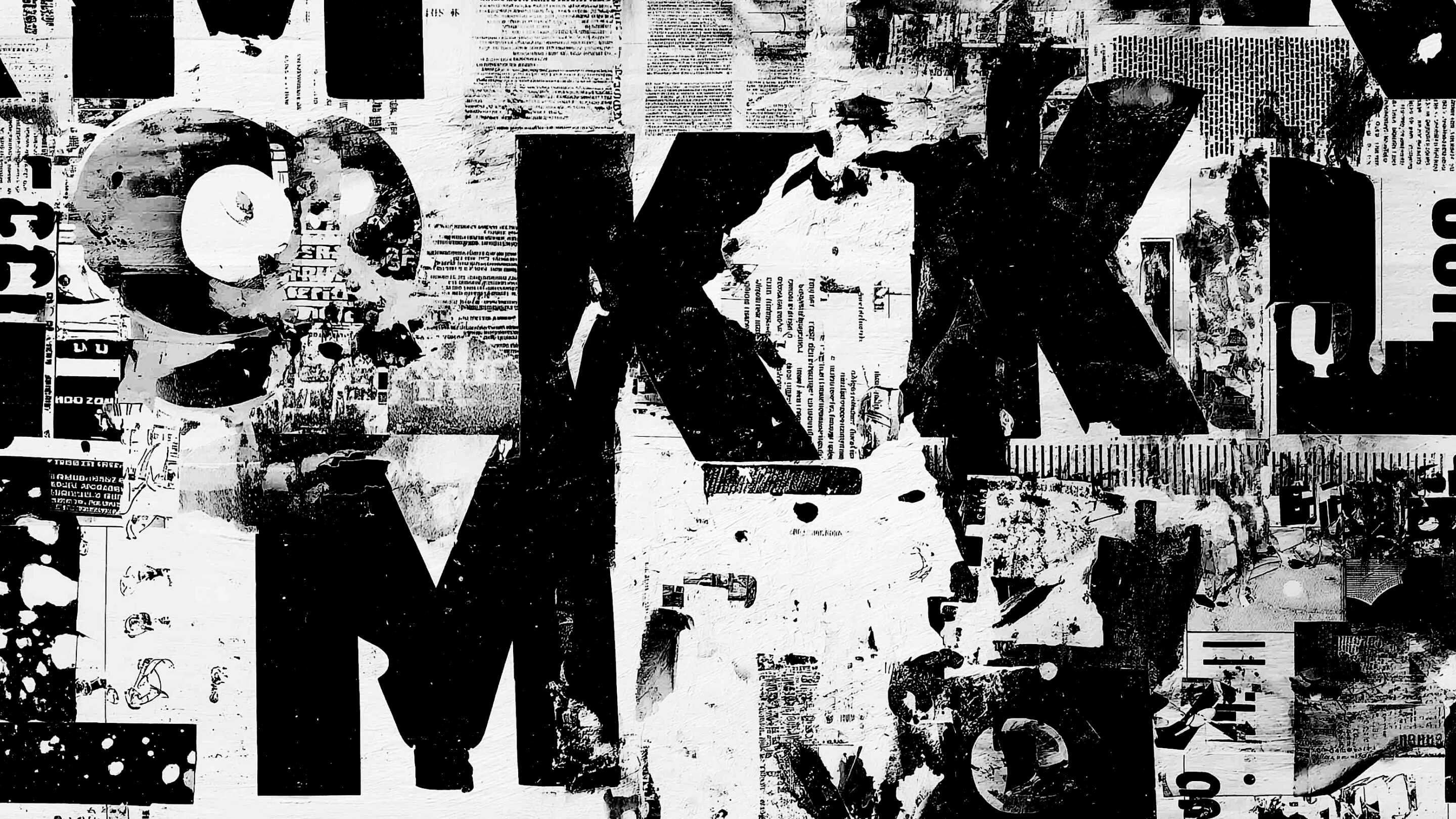 Black and White Typography Artwork