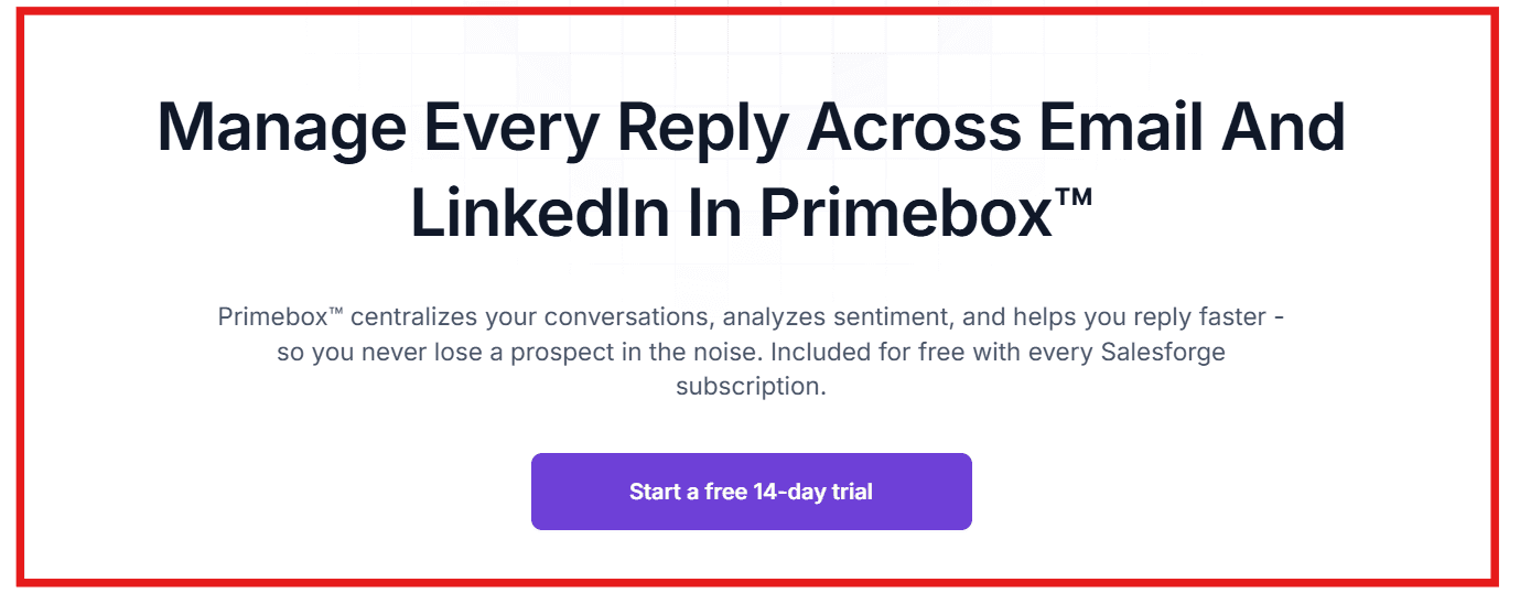 Salesforge primebox feature that helps Agent Frank