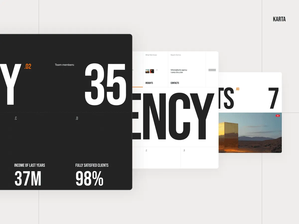 detail image 2 of the karta framer website template