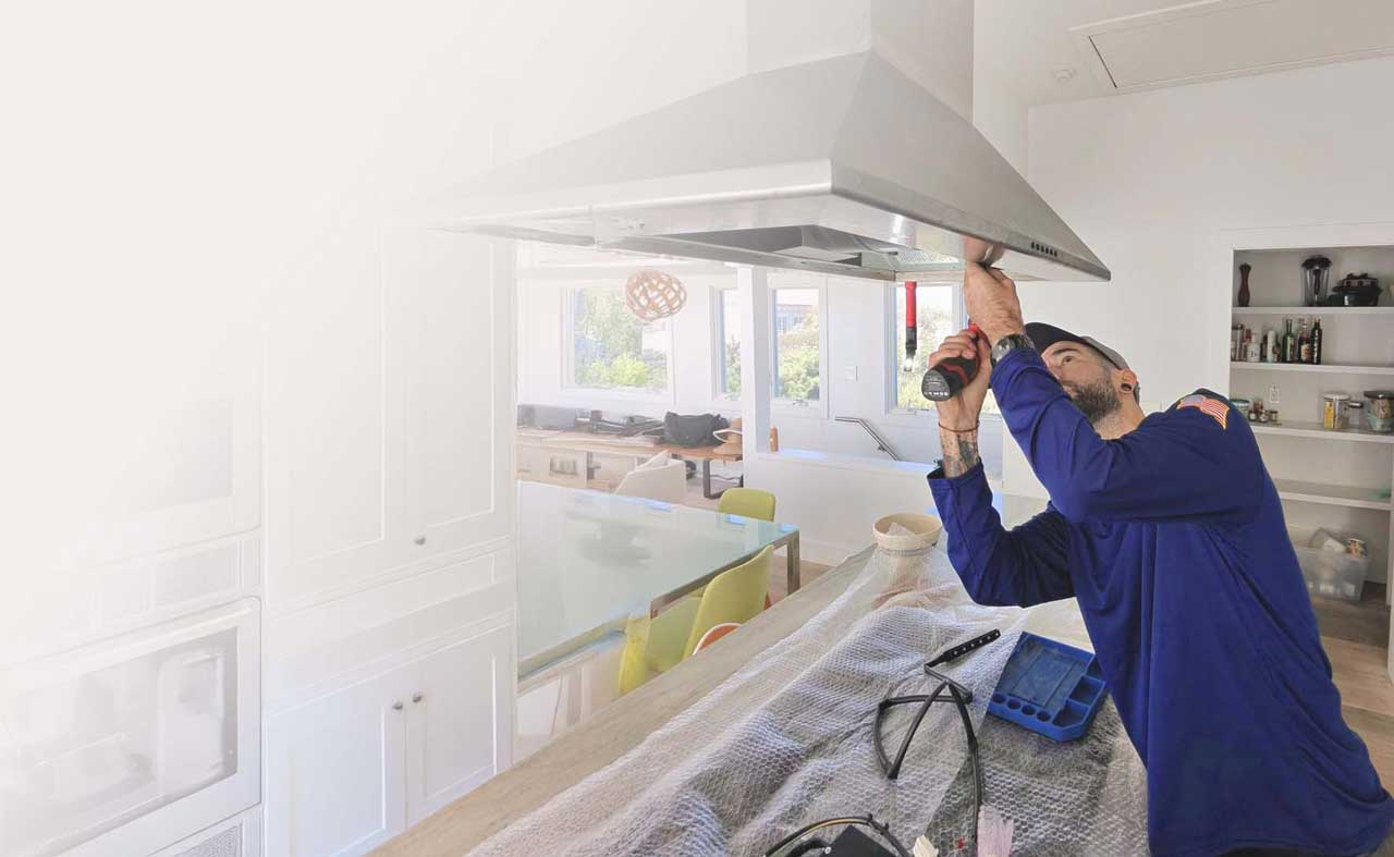 JIC woker repairing ventillation issues