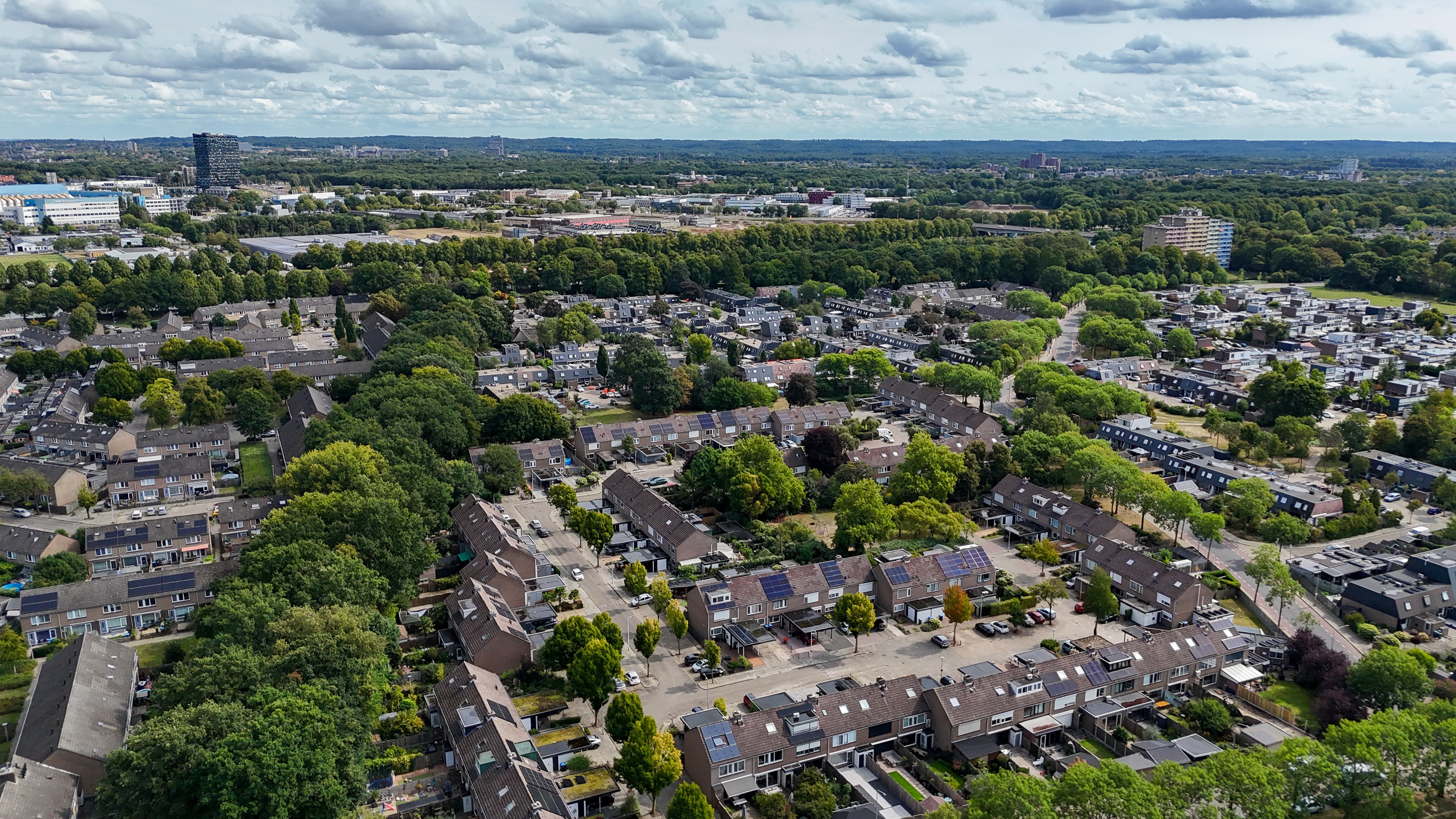 Foto van flatgebouwen