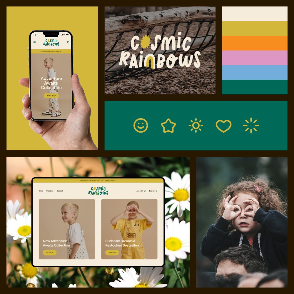 Childrens clothing brand board