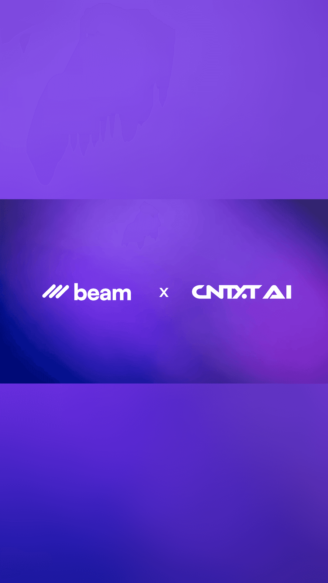 Logos of Beam and CNTXT representing a strategic partnership to develop sovereign AI agents across the GCC region