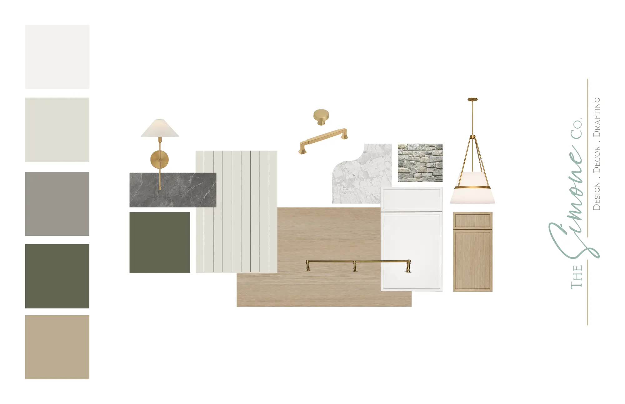 Project gallery image highlighting warm natural materials and calm layered styling and thoughtful residential interior design selections by Mint Interior Design.