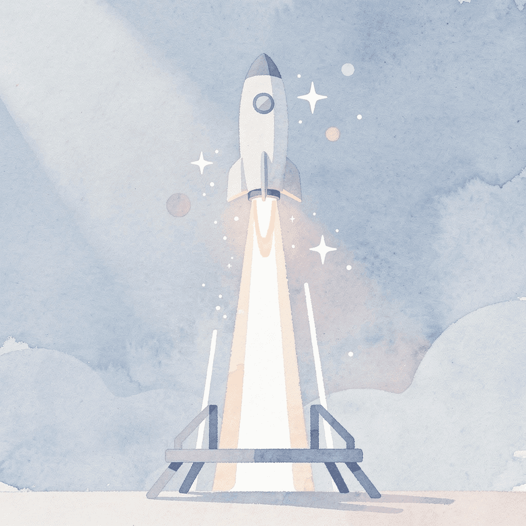 Scene of a gift launching upward, representing a holiday morale boost