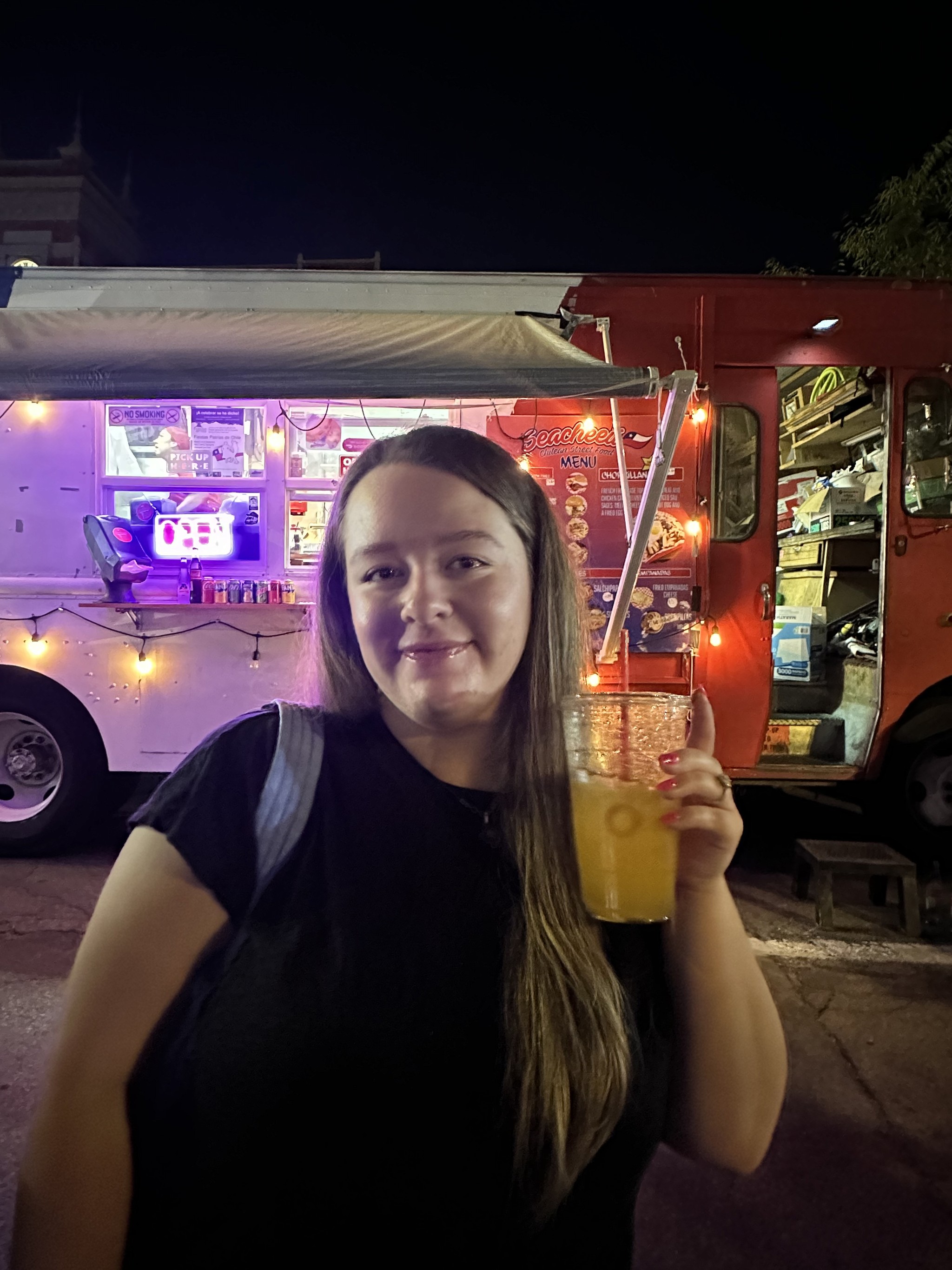 Riding a bicycle with V sign