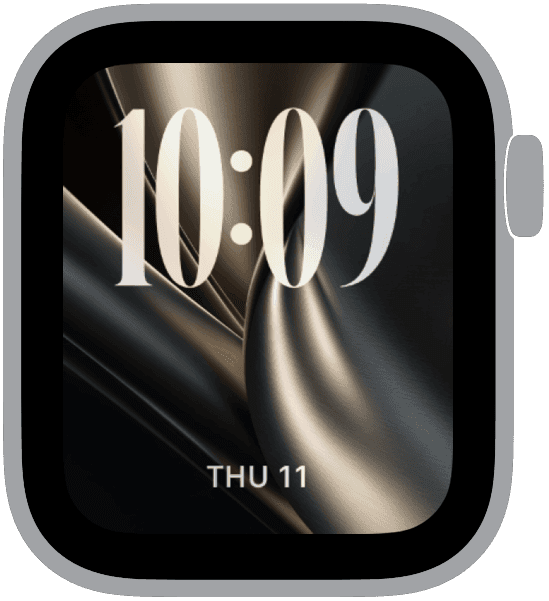 An Apple Watch face from the Midnight Alloy collection