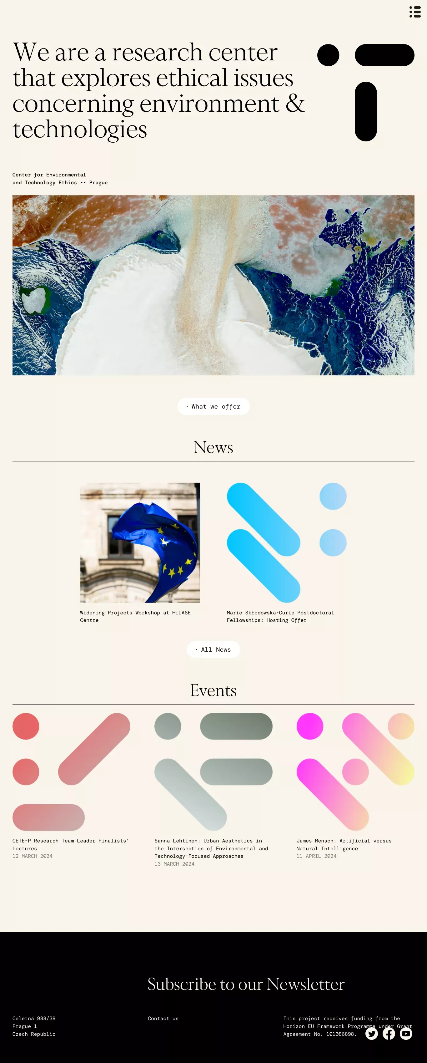 CETE-P portfolio page website screenshot