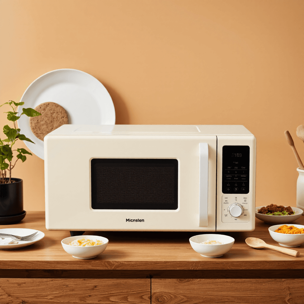 product photography of microwave oven