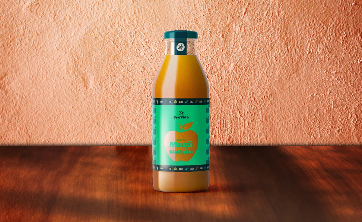 PróVida apple juice packaging