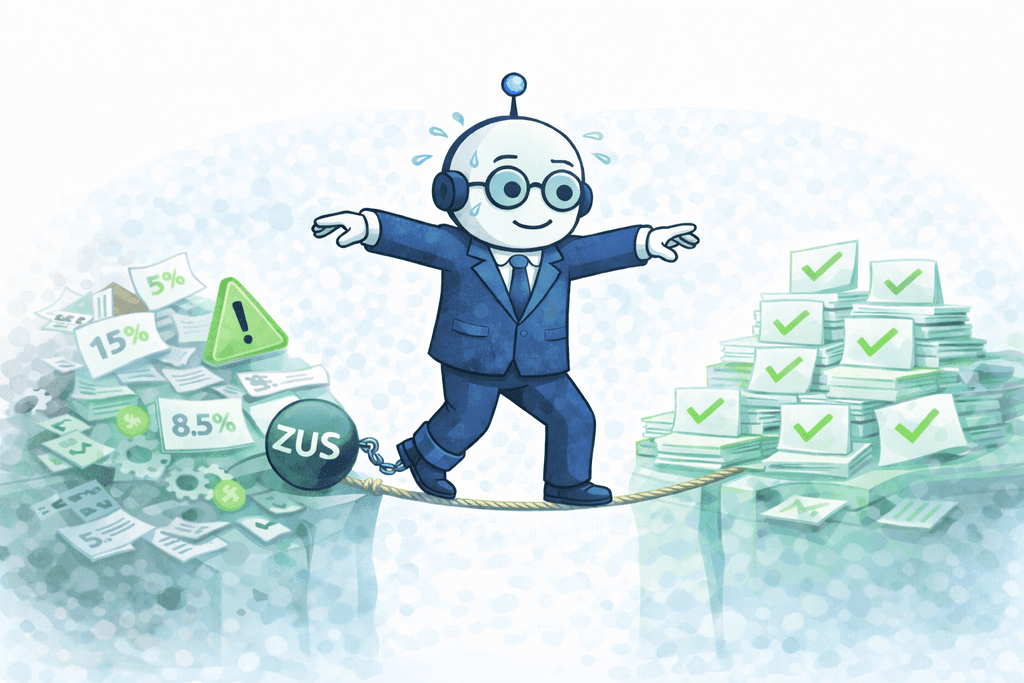 Robot spokojnie balansuje między poprawnym a błędnym rozliczeniem ryczałtu