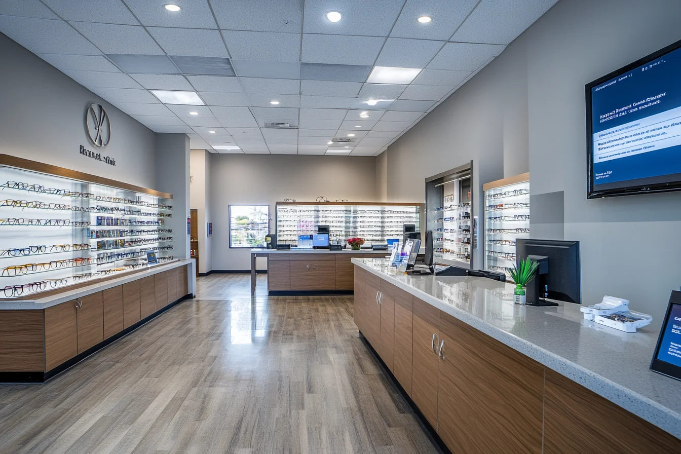 מרכז צילום אופטיקה עם תצוגה דינמית