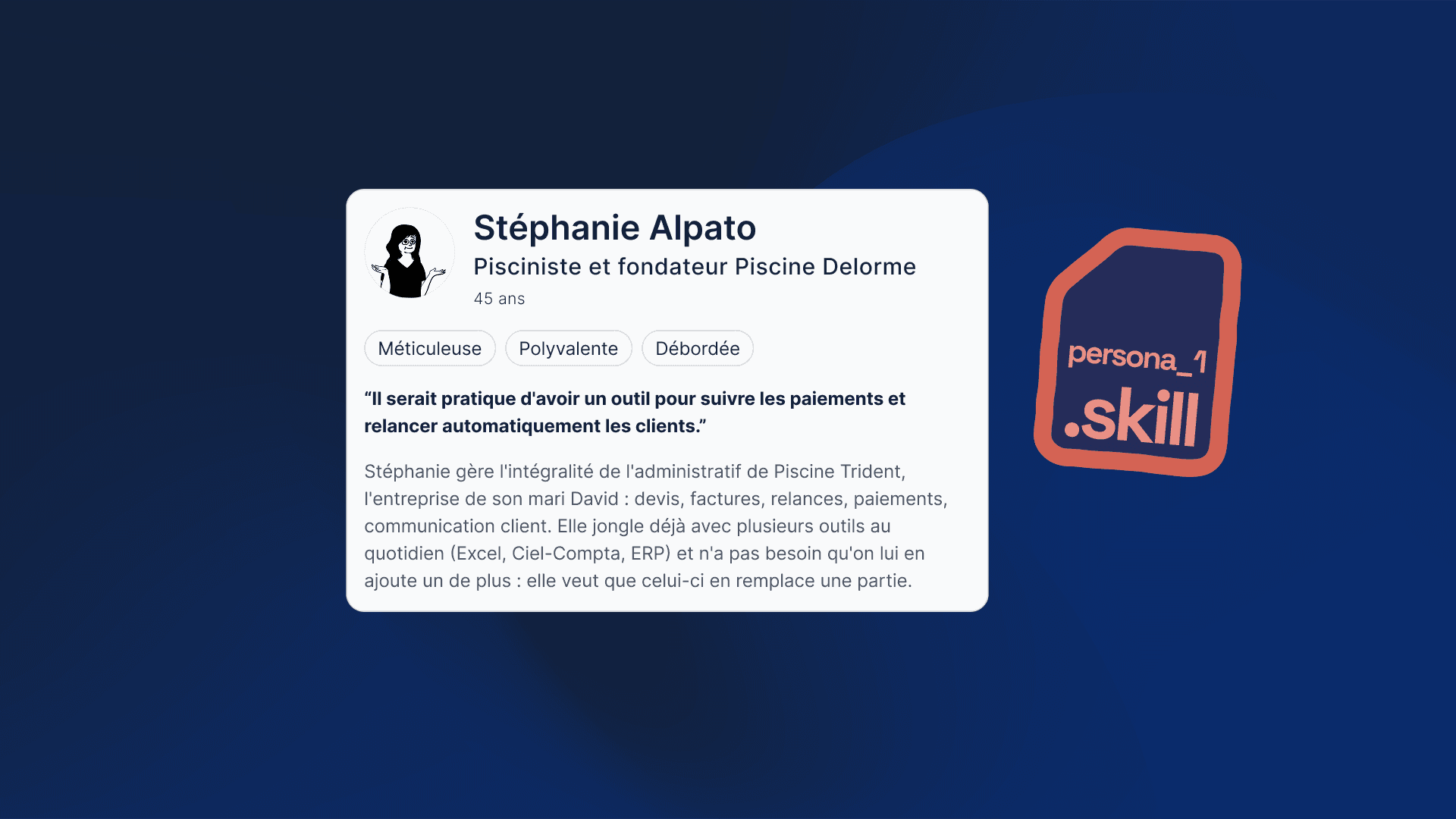 Fiche persona d'une gestionnaire administrative : traits, verbatim et contexte métier
