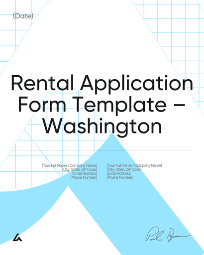 Rental Application Form Template – Washington