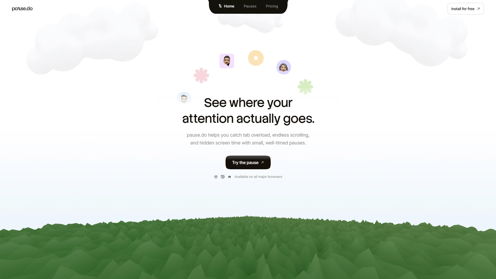 pause website