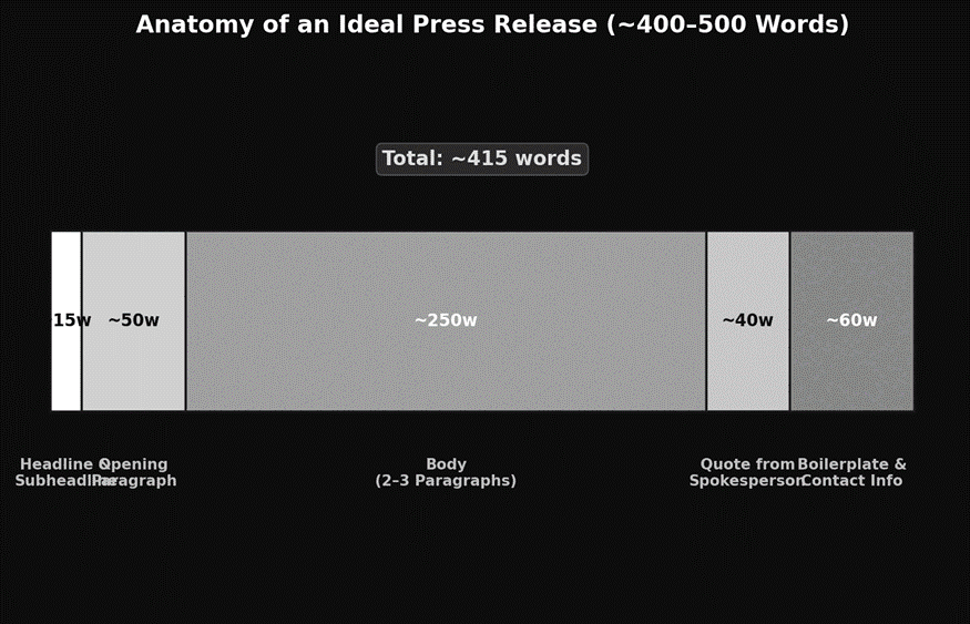 Ideal press release word count