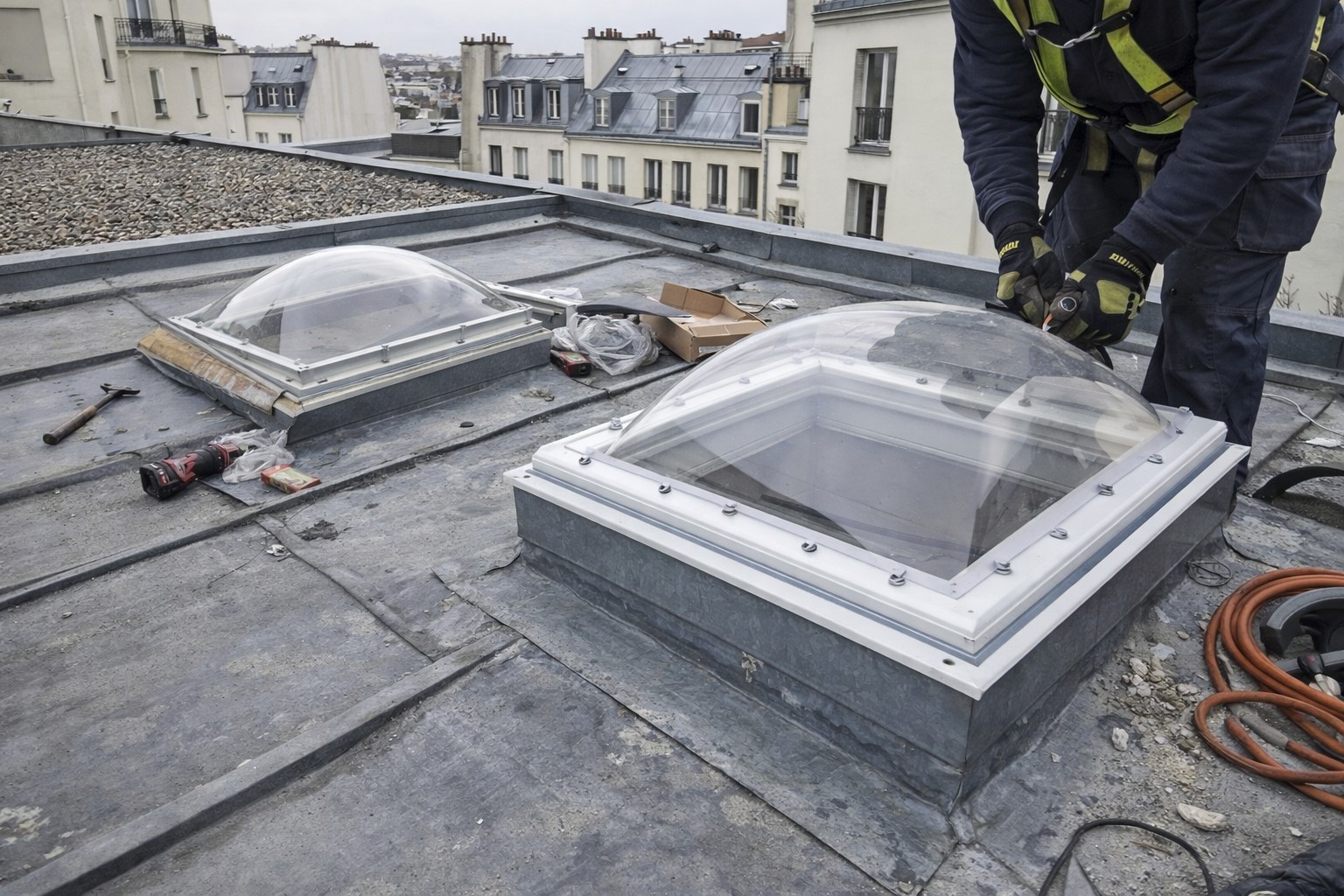 Remplacement coupole de toit : intervention rapide à Paris & IDF