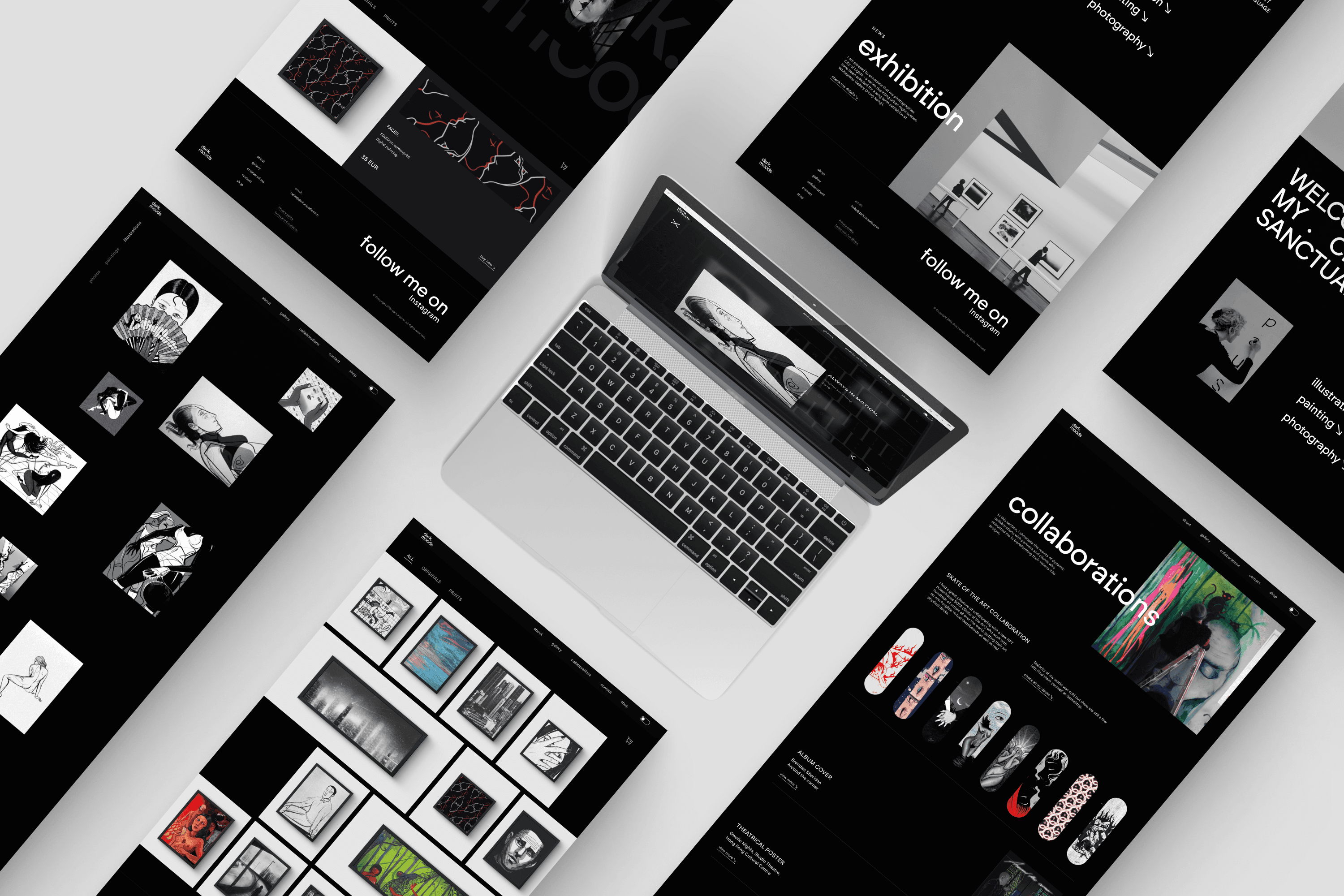 desktop view of screens