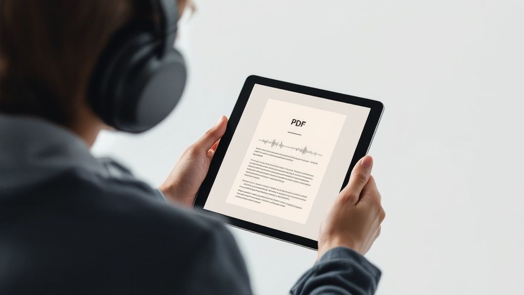 Speak4Me – Document library view on iPhone