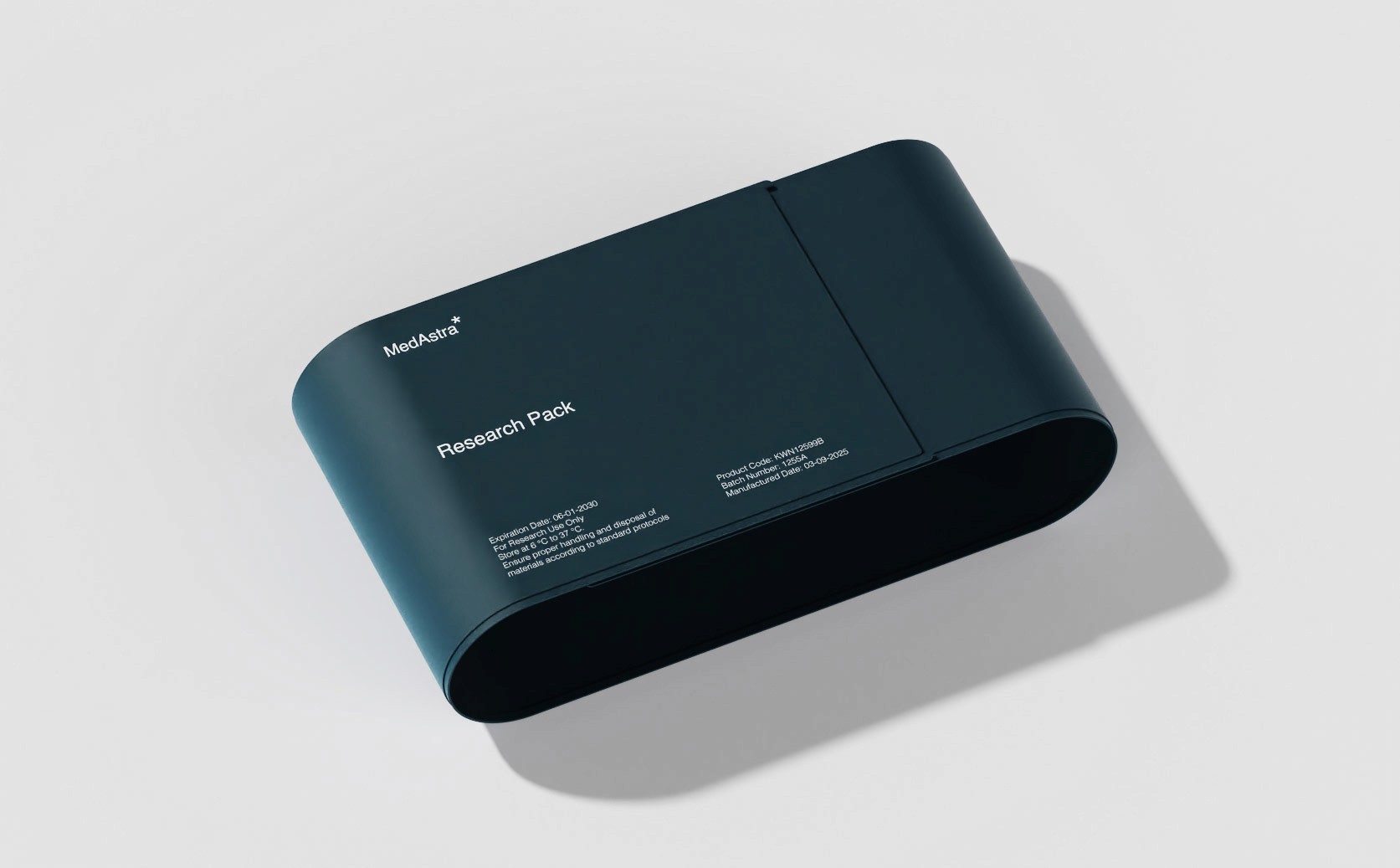 MedAstra advanced medical kit packaging render — compact teal trauma pack product design