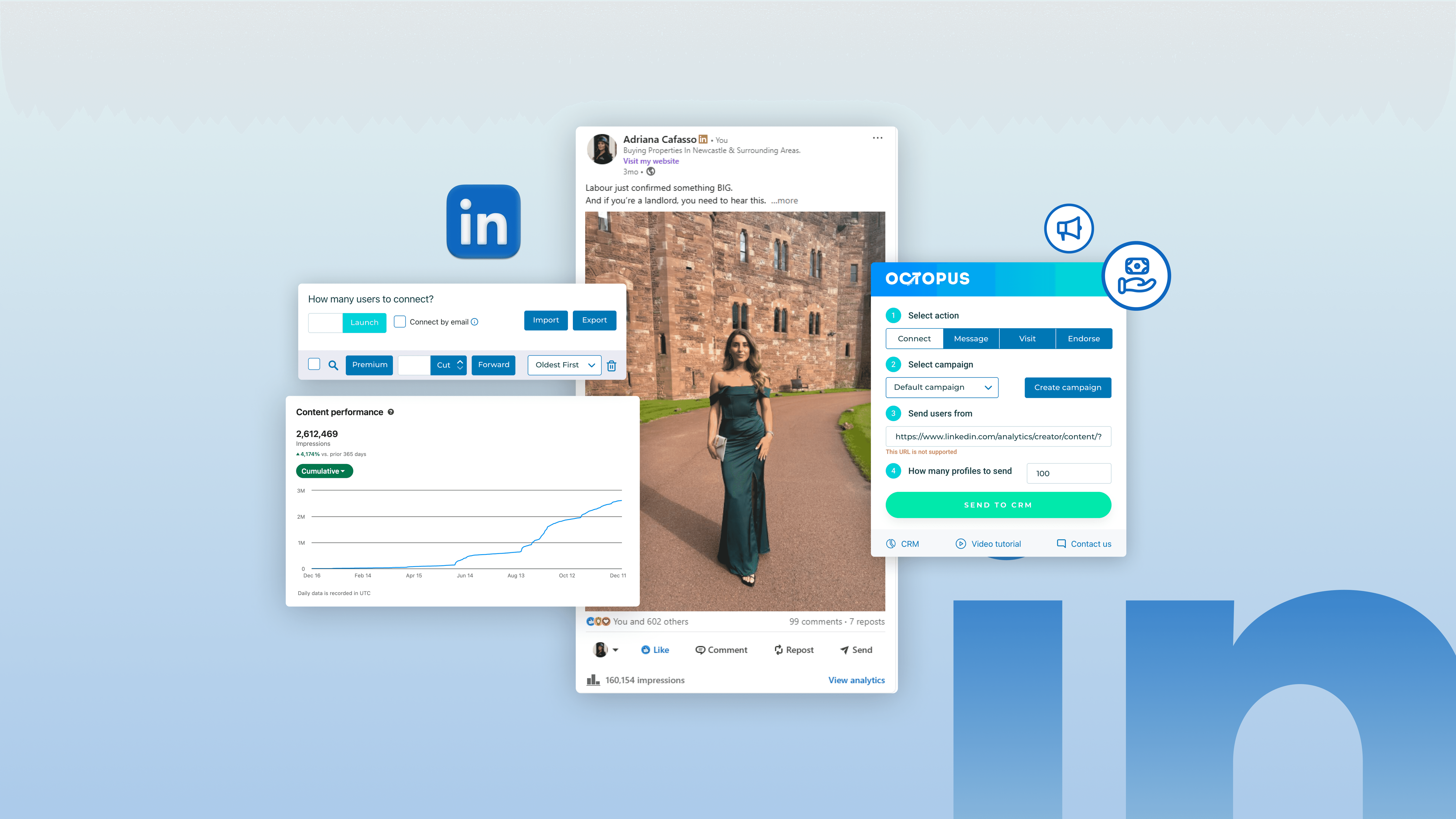 Pink clouds over the ocean at sunset